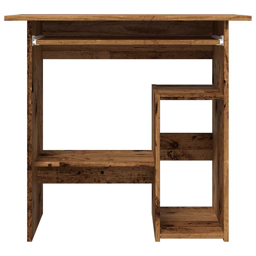 Bureau 80x45x74 cm bewerkt hout oud houtkleurig is nu te koop bij PeponiXL, paradijselijk wonen!