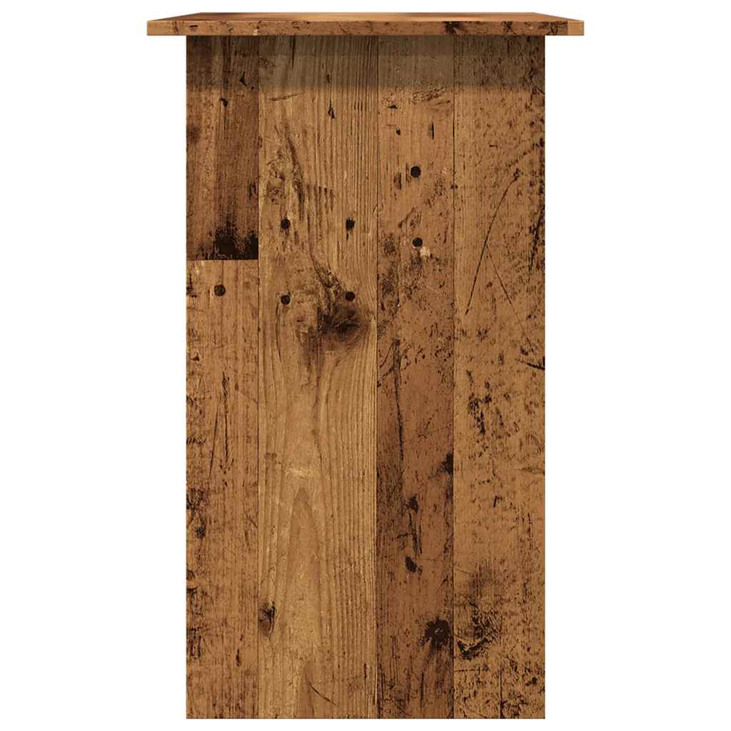 Bureau 80x45x74 cm bewerkt hout oud houtkleurig is nu te koop bij PeponiXL, paradijselijk wonen!
