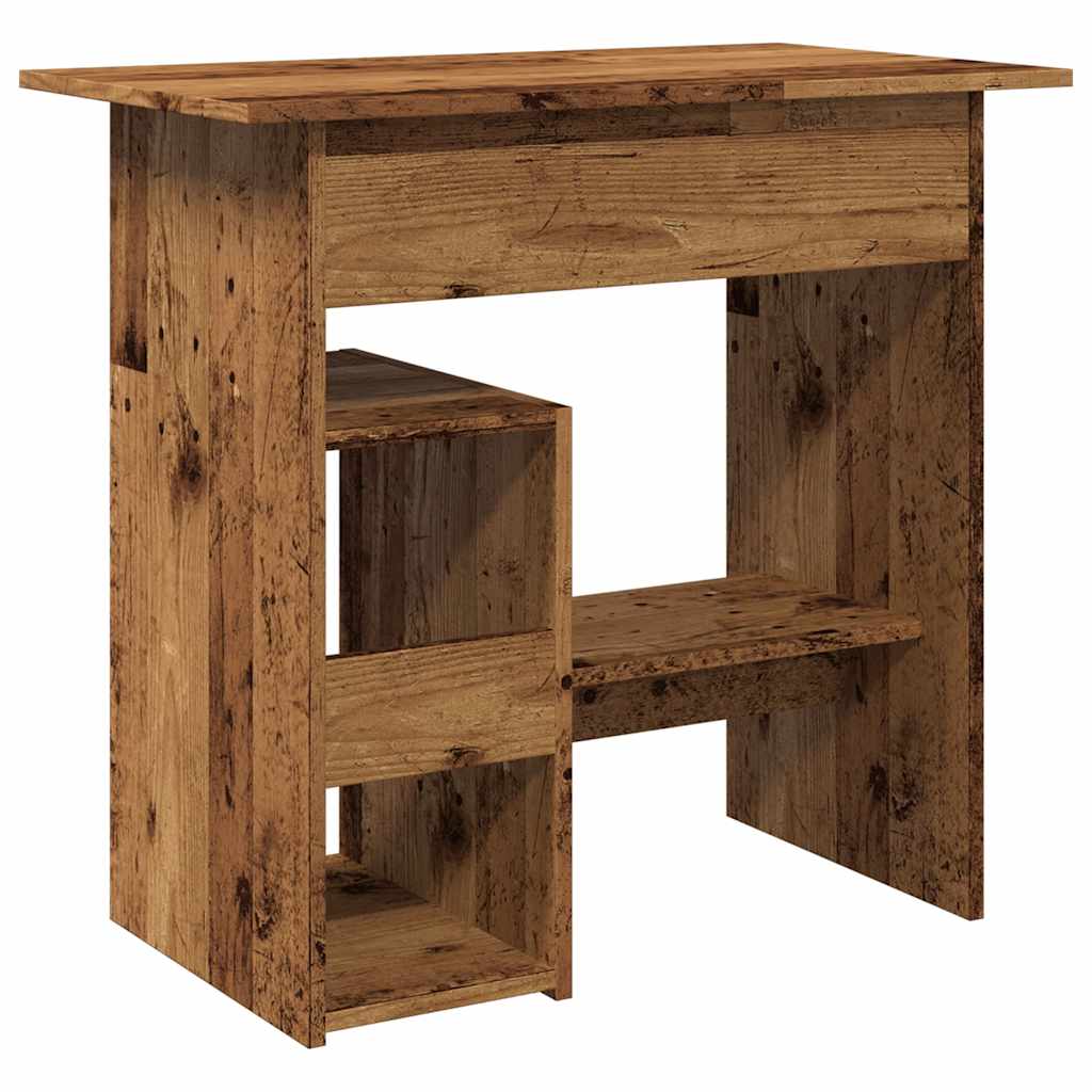 Bureau 80x45x74 cm bewerkt hout oud houtkleurig is nu te koop bij PeponiXL, paradijselijk wonen!