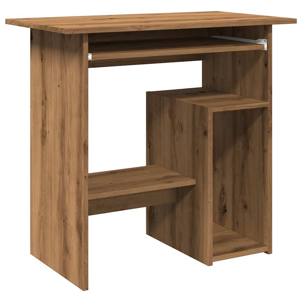 Bureau 80x45x74 cm bewerkt hout artisanaal eikenkleur is nu te koop bij PeponiXL, paradijselijk wonen!
