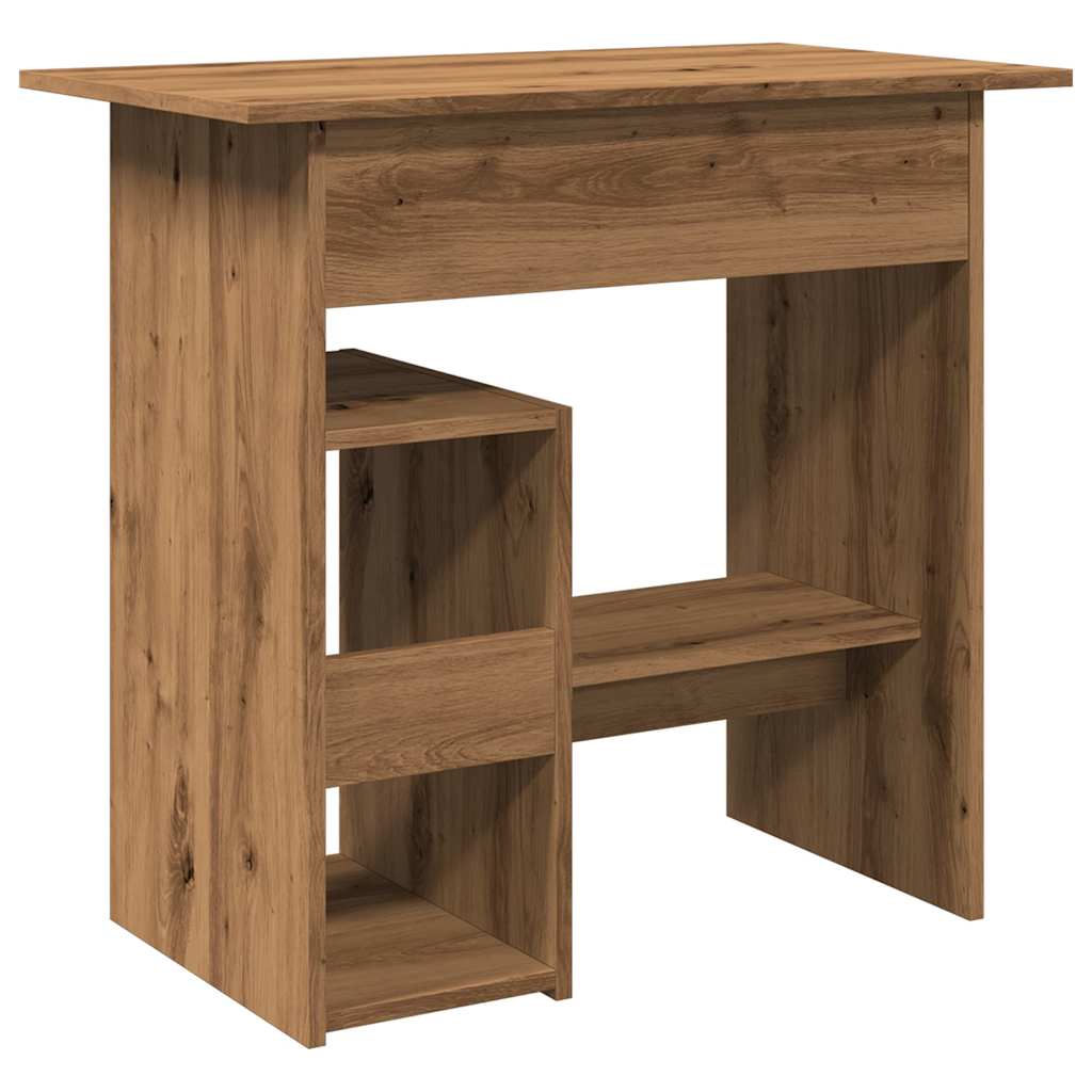 Bureau 80x45x74 cm bewerkt hout artisanaal eikenkleur is nu te koop bij PeponiXL, paradijselijk wonen!