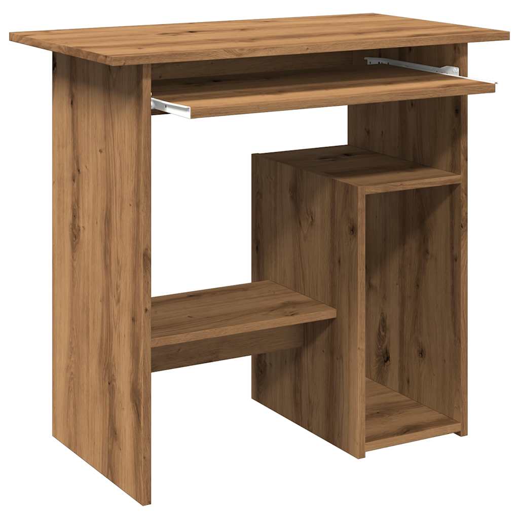Bureau 80x45x74 cm bewerkt hout artisanaal eikenkleur is nu te koop bij PeponiXL, paradijselijk wonen!