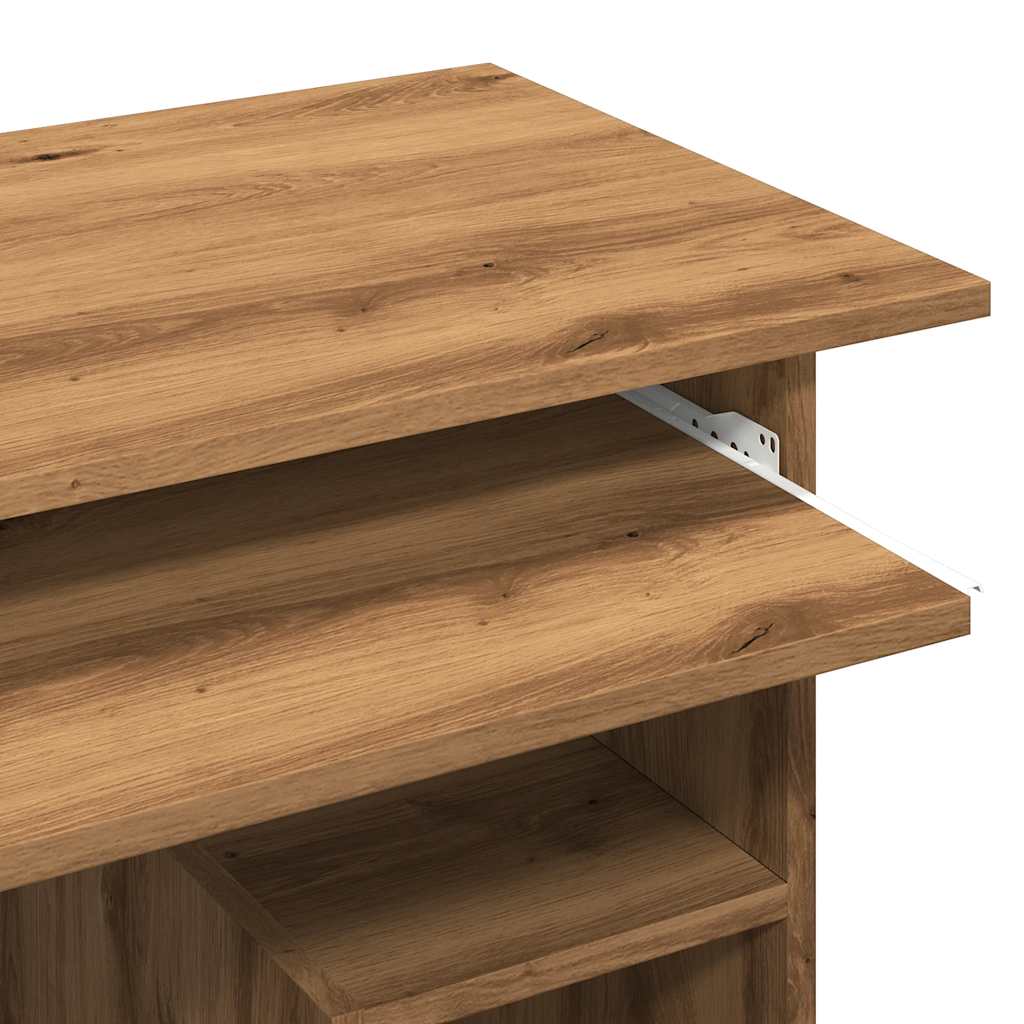 Bureau 80x45x74 cm bewerkt hout artisanaal eikenkleur is nu te koop bij PeponiXL, paradijselijk wonen!