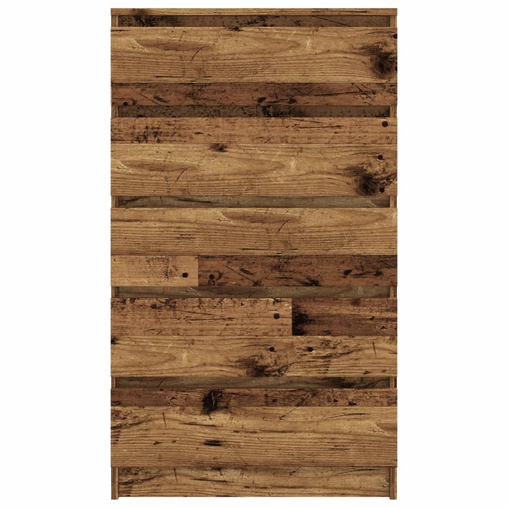 Ladekast 60x36x103 cm bewerkt hout oud houtkleurig is nu te koop bij PeponiXL, paradijselijk wonen!