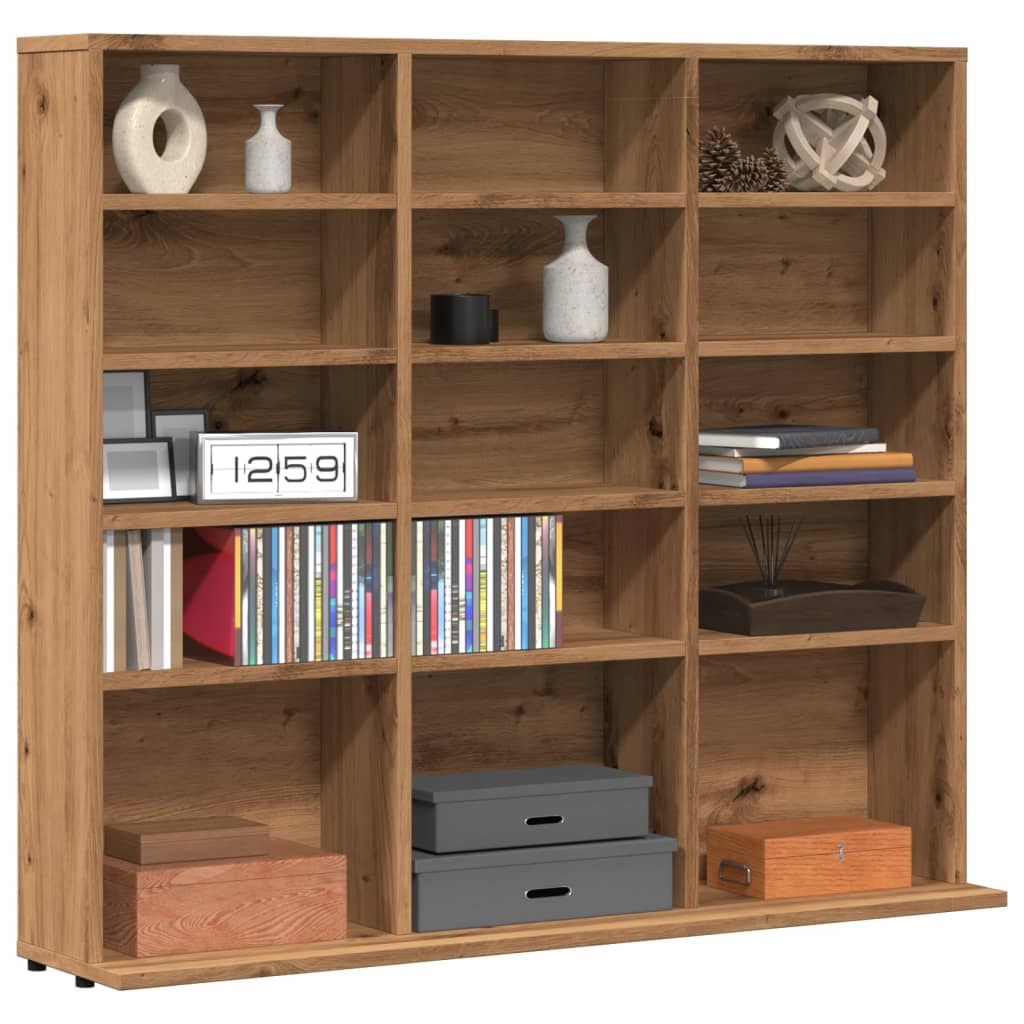Cd-kast 100x23x89,5 cm bewerkt hout artisanaal eikenkleurig is nu te koop bij PeponiXL, paradijselijk wonen!