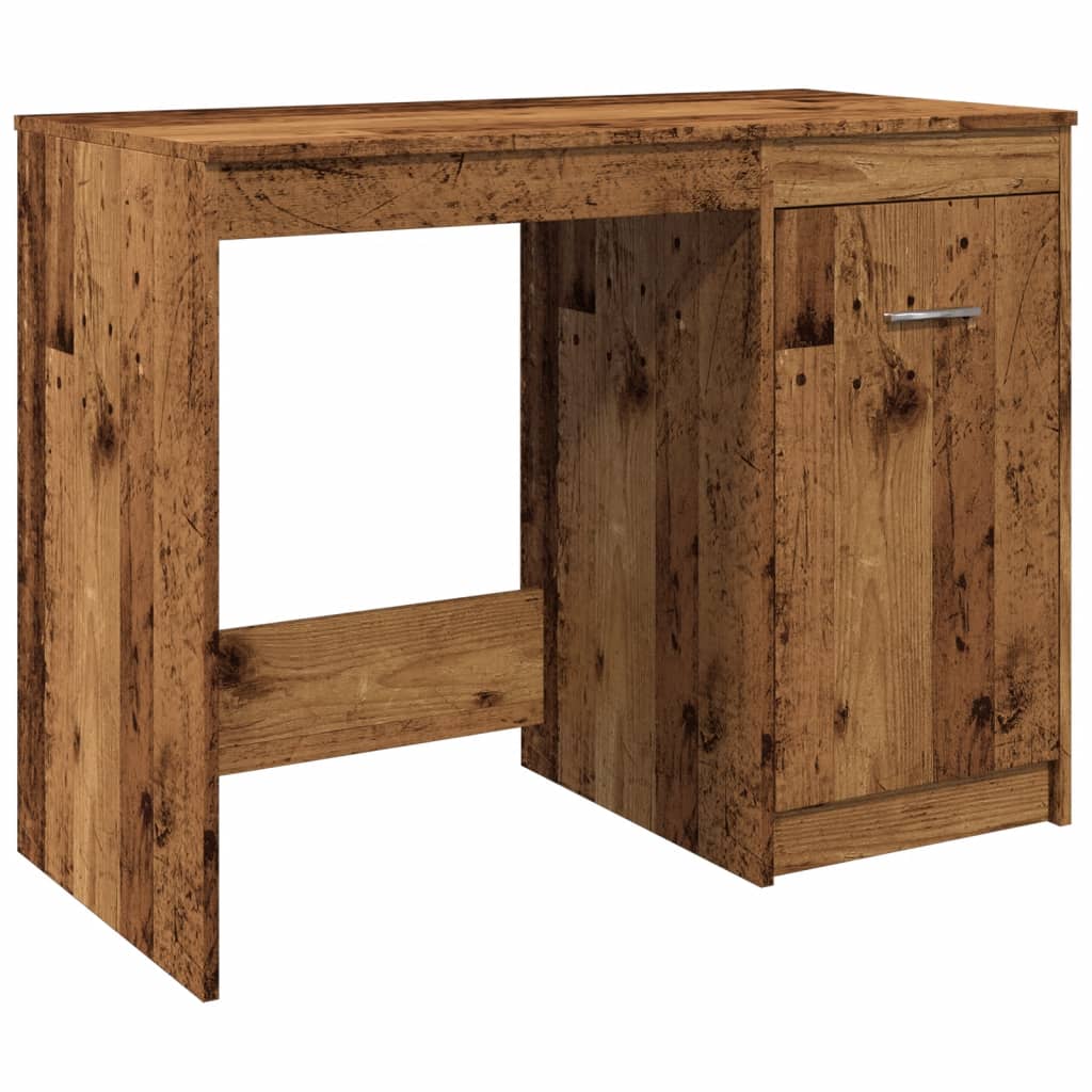 Bureau 100x50x76 cm bewerkt hout oud houtkleurig is nu te koop bij PeponiXL, paradijselijk wonen!