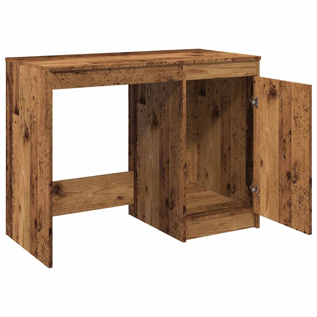 Bureau 100x50x76 cm bewerkt hout oud houtkleurig is nu te koop bij PeponiXL, paradijselijk wonen!