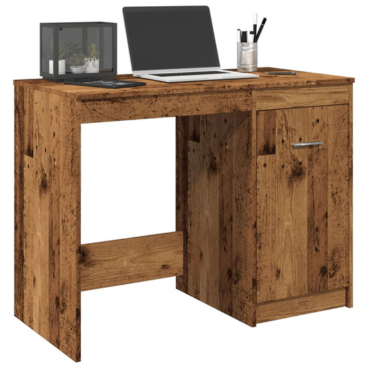 Bureau 100x50x76 cm bewerkt hout oud houtkleurig is nu te koop bij PeponiXL, paradijselijk wonen!