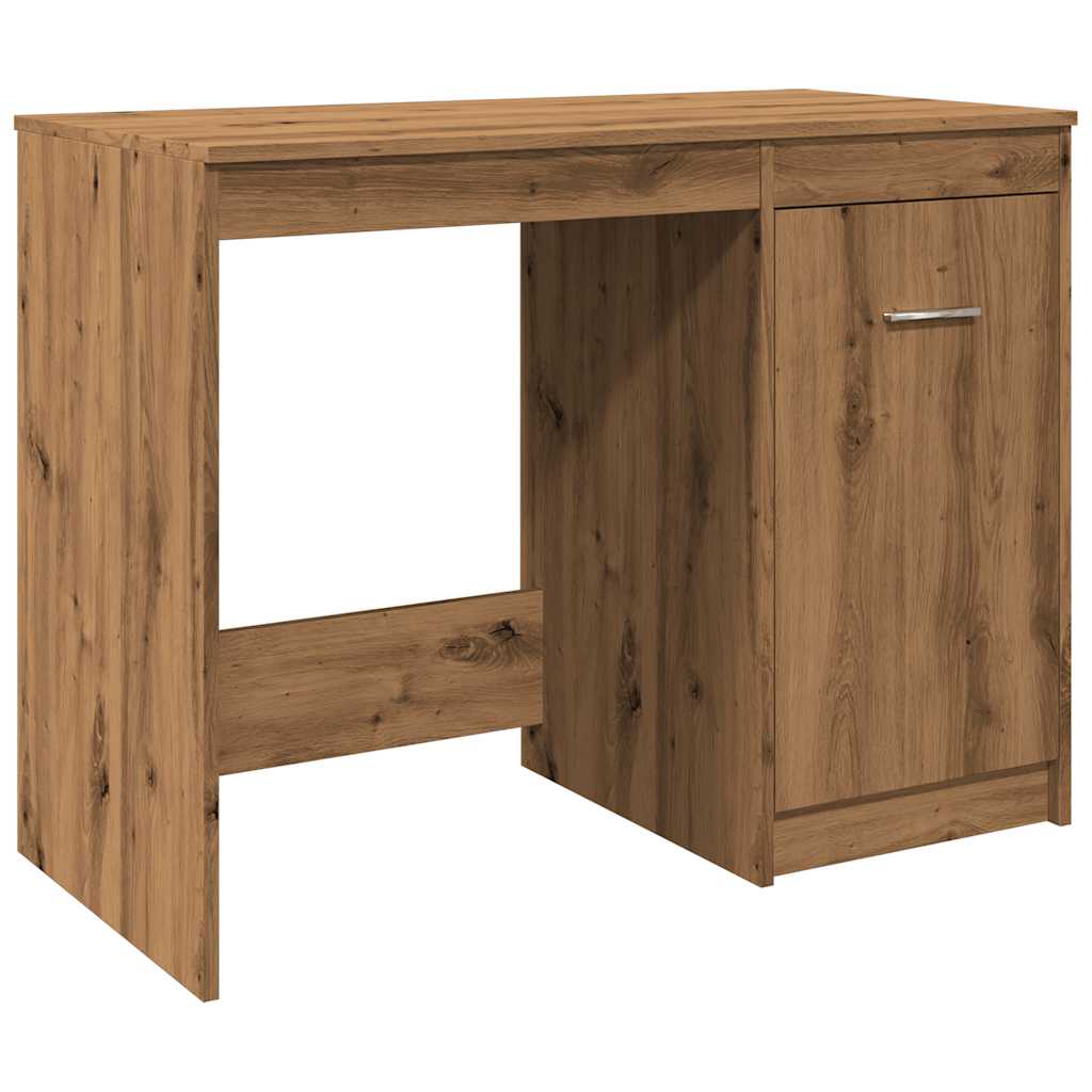 Bureau 100x50x76 cm bewerkt hout artisanaal eikenkleur is nu te koop bij PeponiXL, paradijselijk wonen!