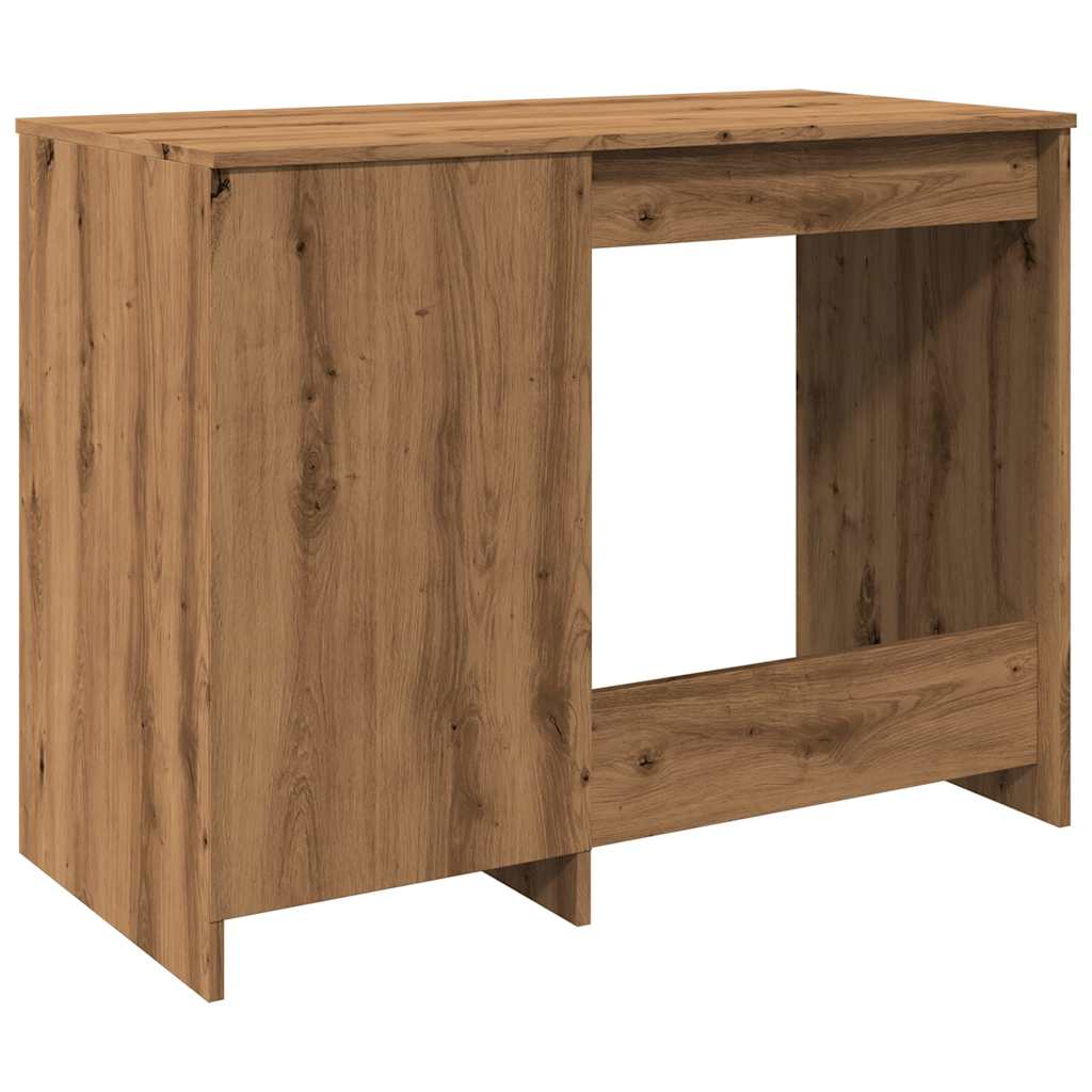 Bureau 100x50x76 cm bewerkt hout artisanaal eikenkleur is nu te koop bij PeponiXL, paradijselijk wonen!