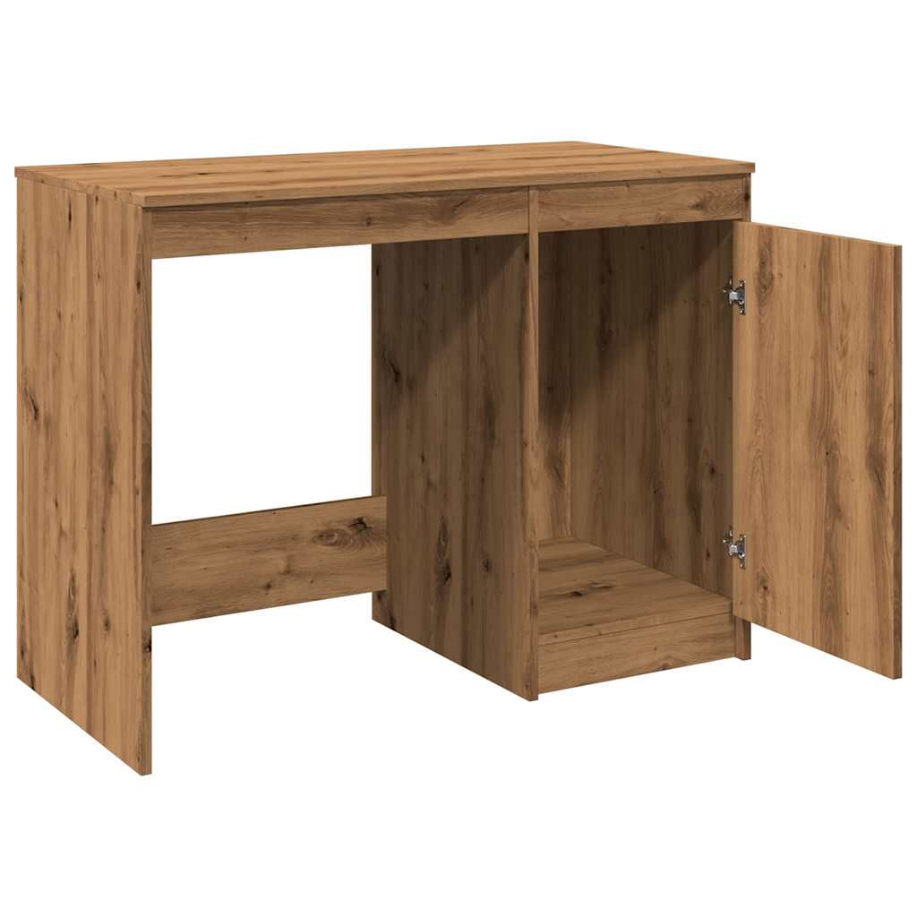 Bureau 100x50x76 cm bewerkt hout artisanaal eikenkleur is nu te koop bij PeponiXL, paradijselijk wonen!