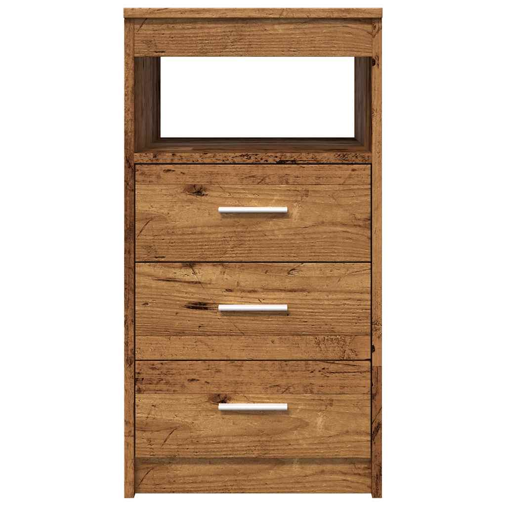 Ladekast 40x50x76 cm bewerkt hout oud houtkleurig is nu te koop bij PeponiXL, paradijselijk wonen!