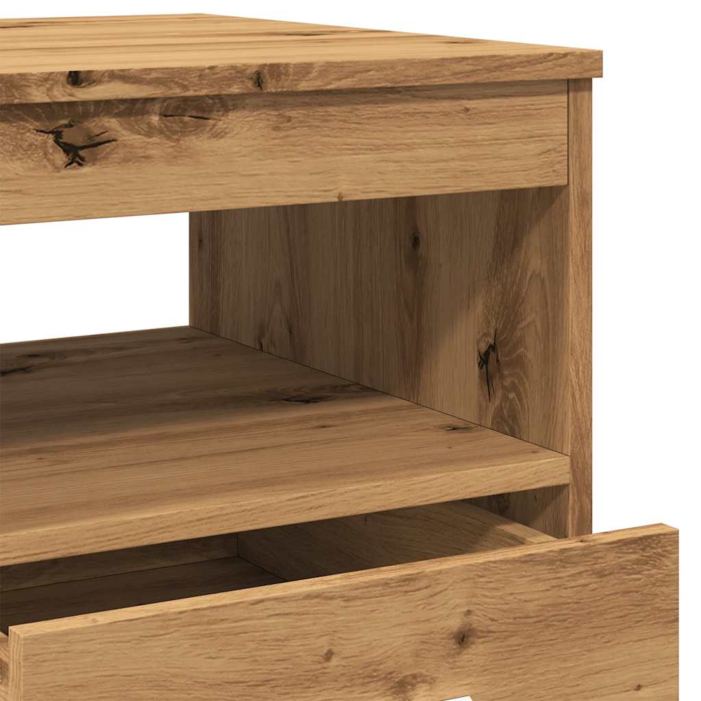 Ladekast 40x50x76 cm bewerkt hout artisanaal eikenkleur is nu te koop bij PeponiXL, paradijselijk wonen!