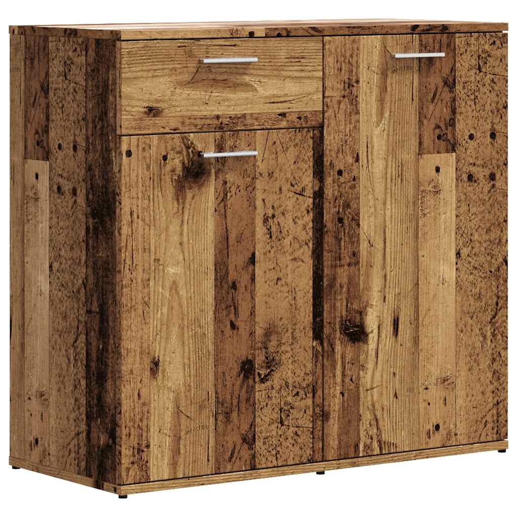 Dressoir 80x36x75 cm bewerkt hout oud houtkleurig is nu te koop bij PeponiXL, paradijselijk wonen!