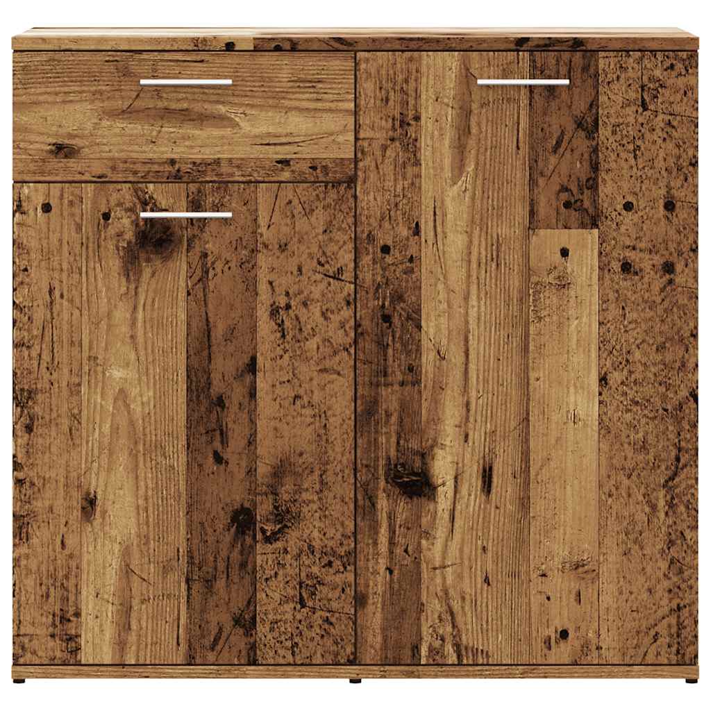 Dressoir 80x36x75 cm bewerkt hout oud houtkleurig is nu te koop bij PeponiXL, paradijselijk wonen!
