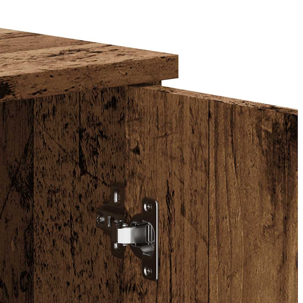 Dressoir 80x36x75 cm bewerkt hout oud houtkleurig is nu te koop bij PeponiXL, paradijselijk wonen!