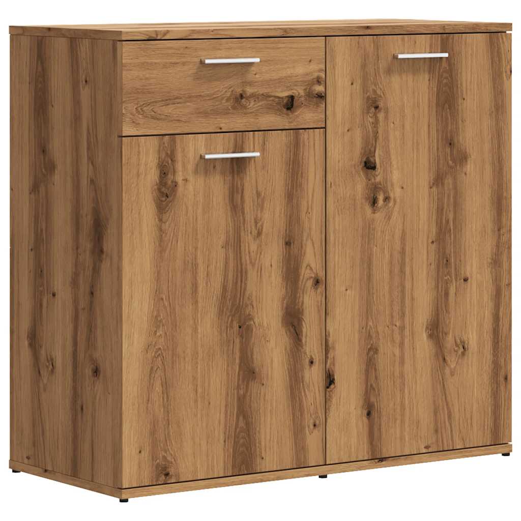 Dressoir 80x36x75 cm bewerkt hout artisanaal eikenkleur is nu te koop bij PeponiXL, paradijselijk wonen!