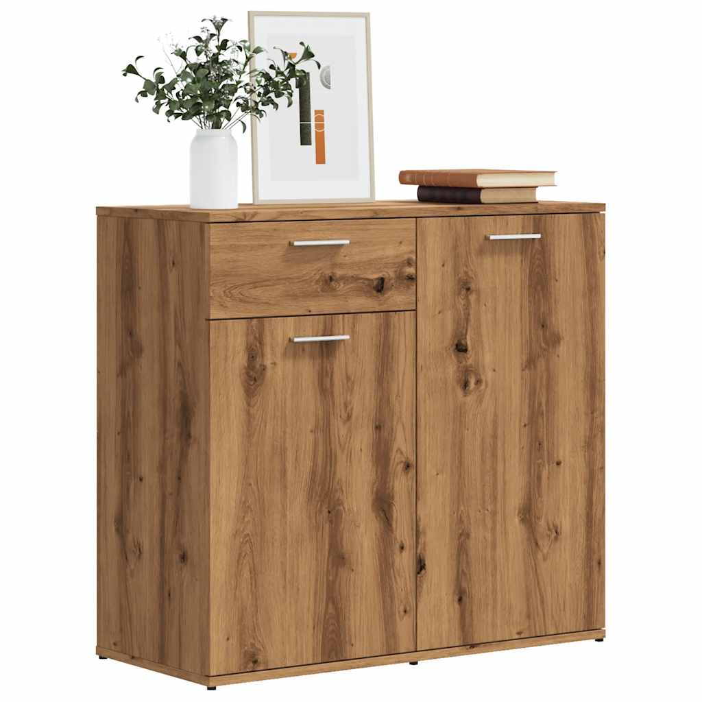 Dressoir 80x36x75 cm bewerkt hout artisanaal eikenkleur is nu te koop bij PeponiXL, paradijselijk wonen!