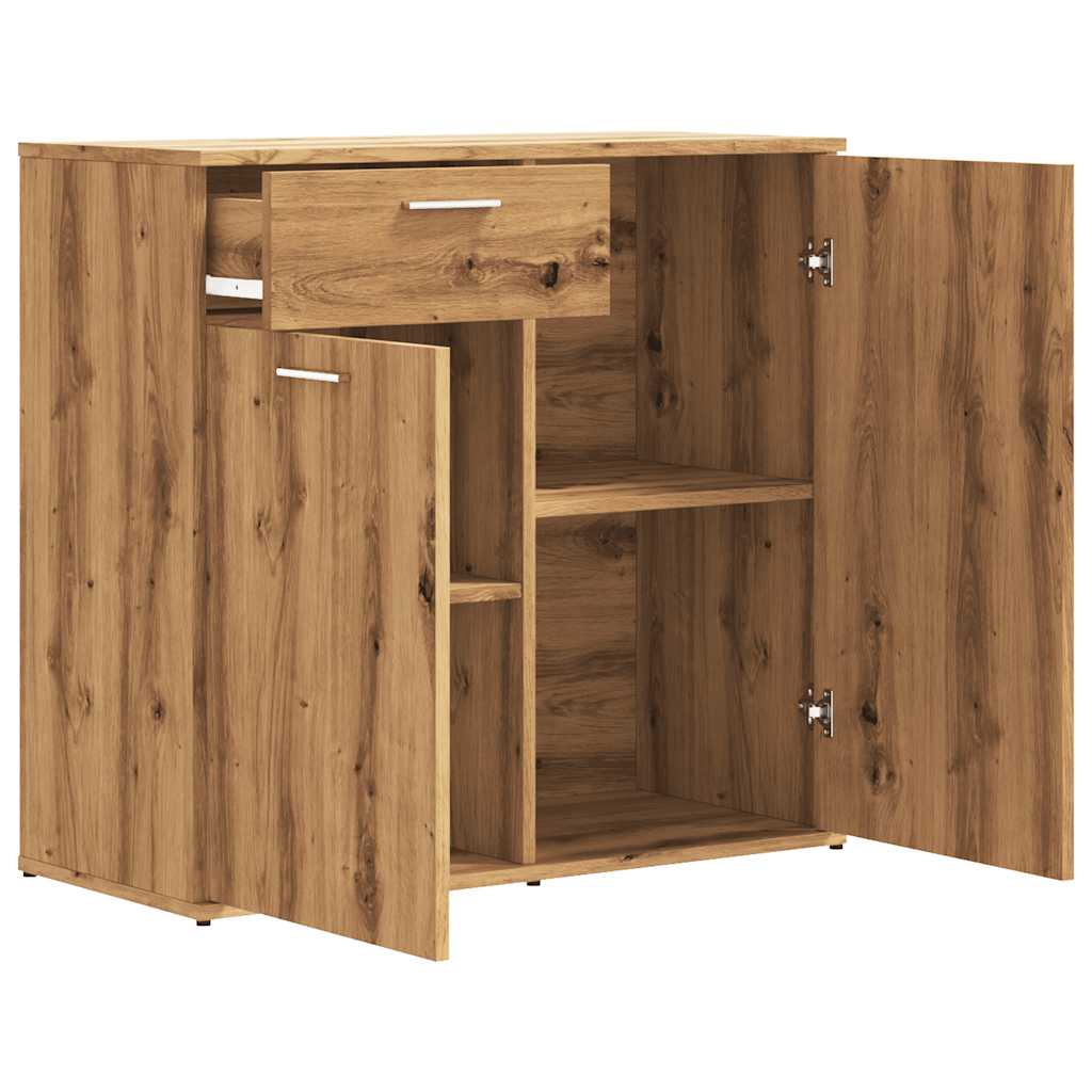 Dressoir 80x36x75 cm bewerkt hout artisanaal eikenkleur is nu te koop bij PeponiXL, paradijselijk wonen!