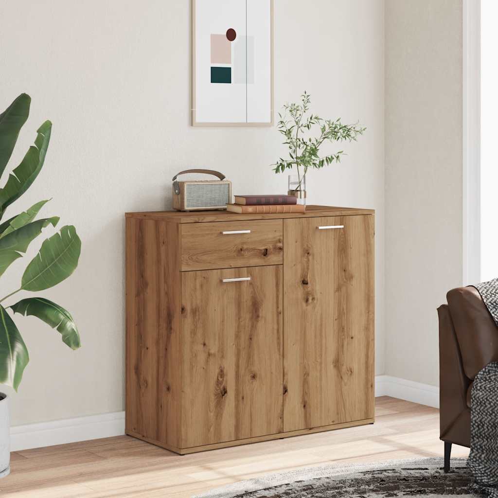 Dressoir 80x36x75 cm bewerkt hout artisanaal eikenkleur is nu te koop bij PeponiXL, paradijselijk wonen!