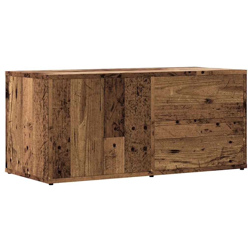 Tv-meubel 80x34x35,5 cm bewerkt hout oud houtkleurig is nu te koop bij PeponiXL, paradijselijk wonen!
