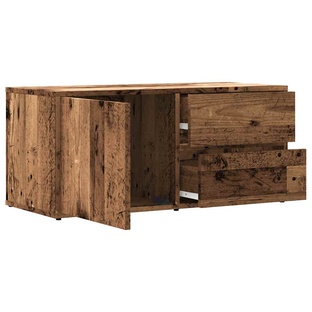Tv-meubel 80x34x35,5 cm bewerkt hout oud houtkleurig is nu te koop bij PeponiXL, paradijselijk wonen!