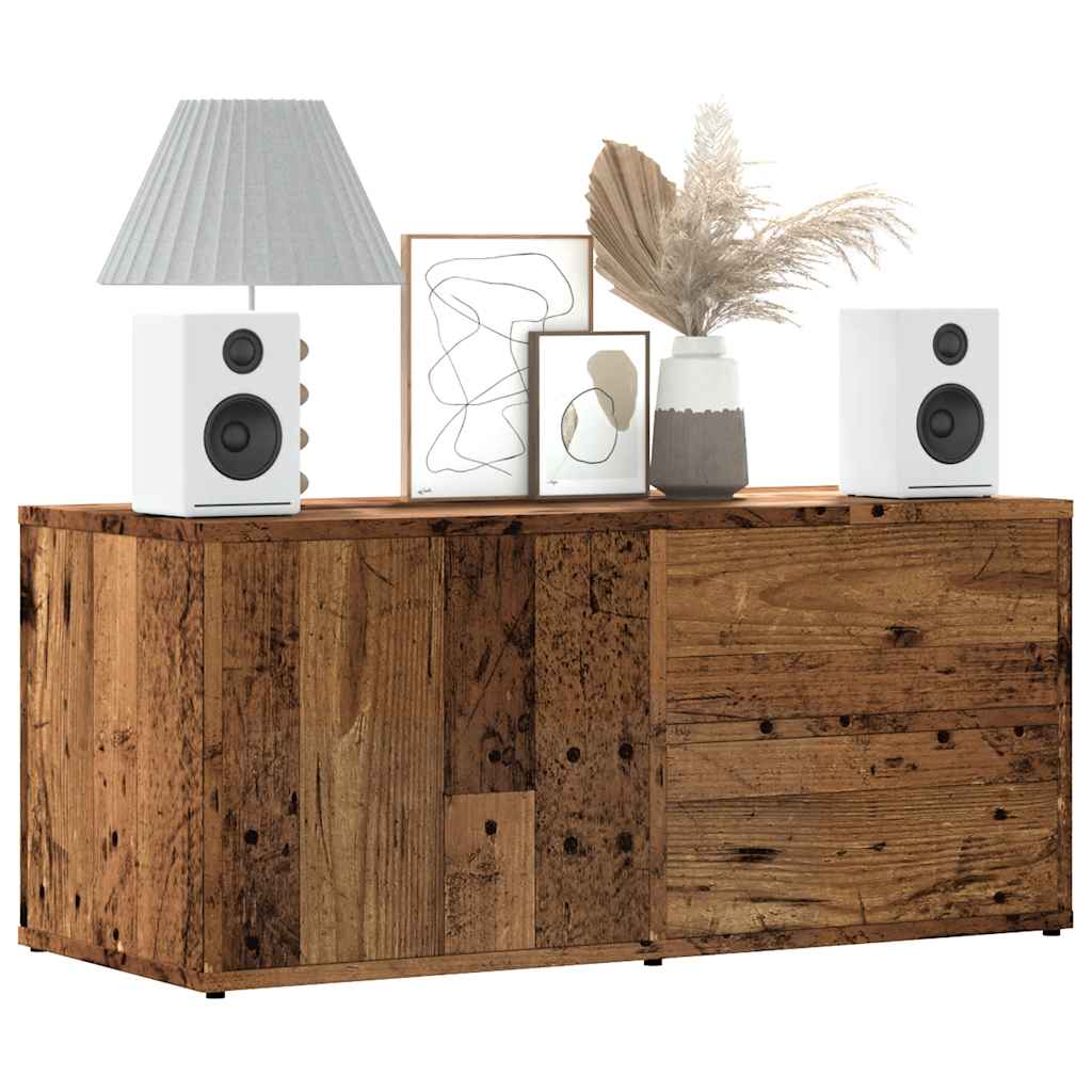 Tv-meubel 80x34x35,5 cm bewerkt hout oud houtkleurig is nu te koop bij PeponiXL, paradijselijk wonen!