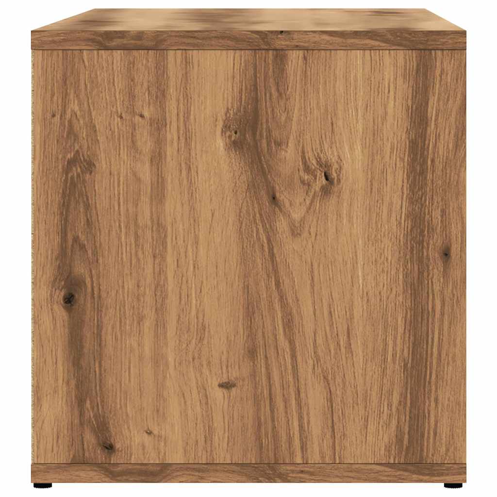Tv-meubel 80x34x35,5 cm bewerkt hout artisanaal eikenkleur is nu te koop bij PeponiXL, paradijselijk wonen!