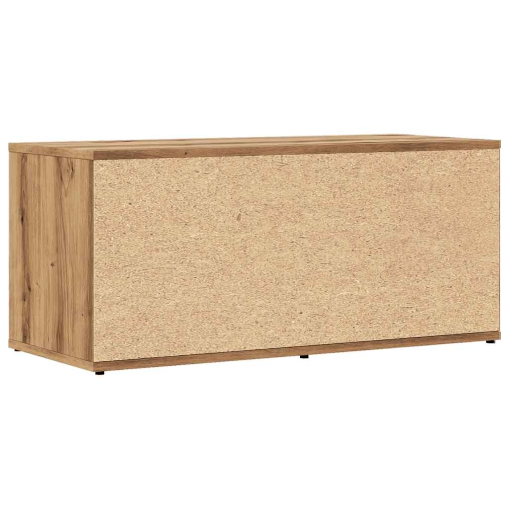Tv-meubel 80x34x35,5 cm bewerkt hout artisanaal eikenkleur is nu te koop bij PeponiXL, paradijselijk wonen!