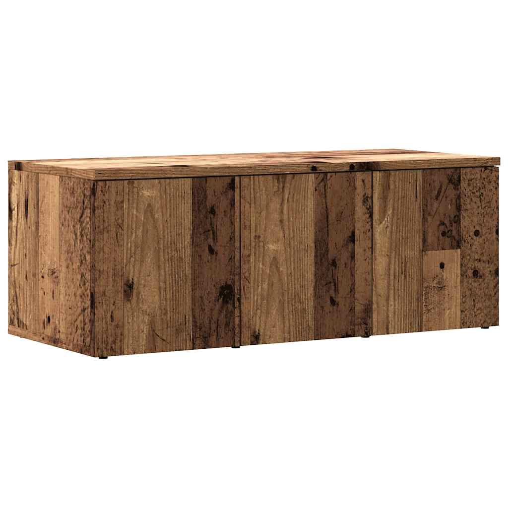 Tv-meubel 80x34x30 cm bewerkt hout oud houtkleurig is nu te koop bij PeponiXL, paradijselijk wonen!