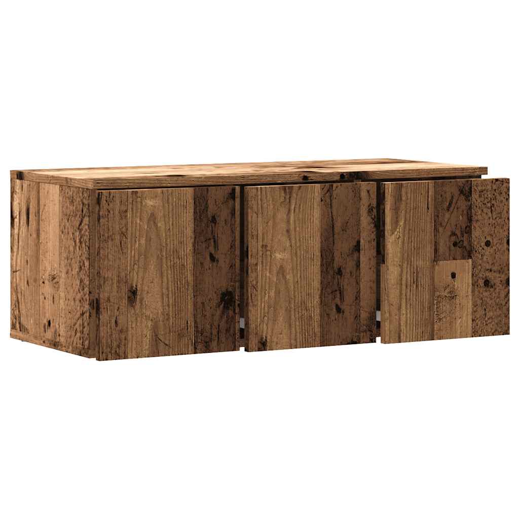 Tv-meubel 80x34x30 cm bewerkt hout oud houtkleurig is nu te koop bij PeponiXL, paradijselijk wonen!