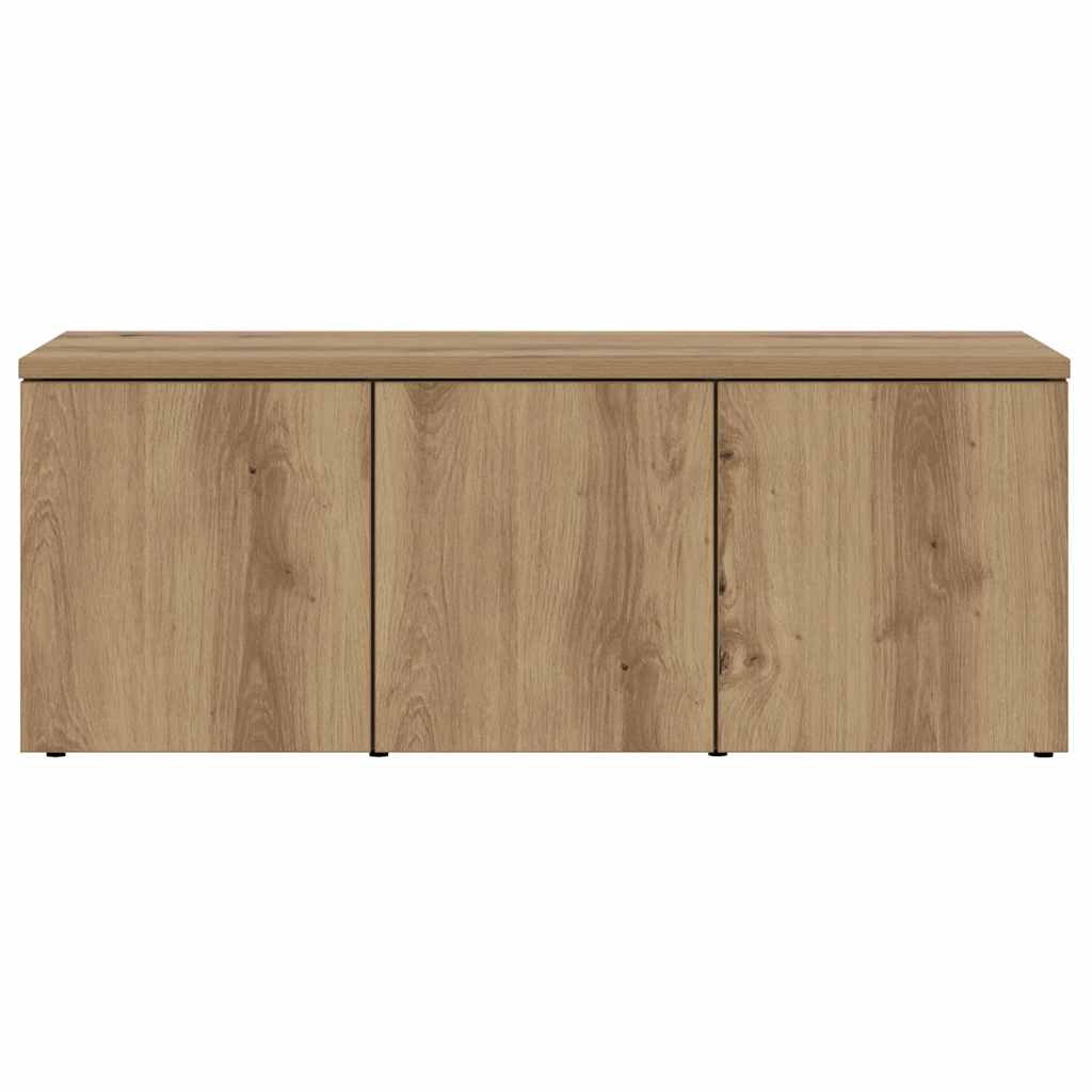 Tv-meubel 80x34x30 cm bewerkt hout artisanaal eikenkleur is nu te koop bij PeponiXL, paradijselijk wonen!
