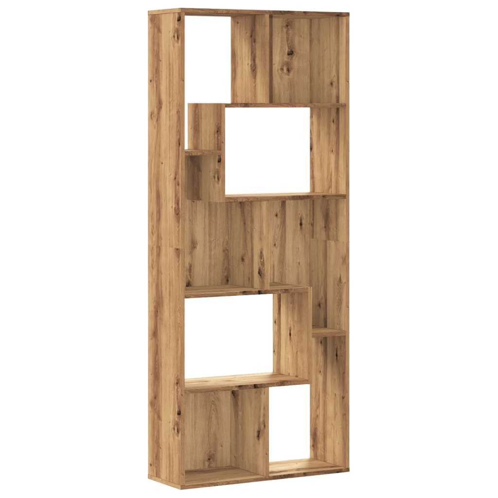 Boekenkast Artisan Eiken 67x24x161 cm Bewerkt Hout is nu te koop bij PeponiXL, paradijselijk wonen!