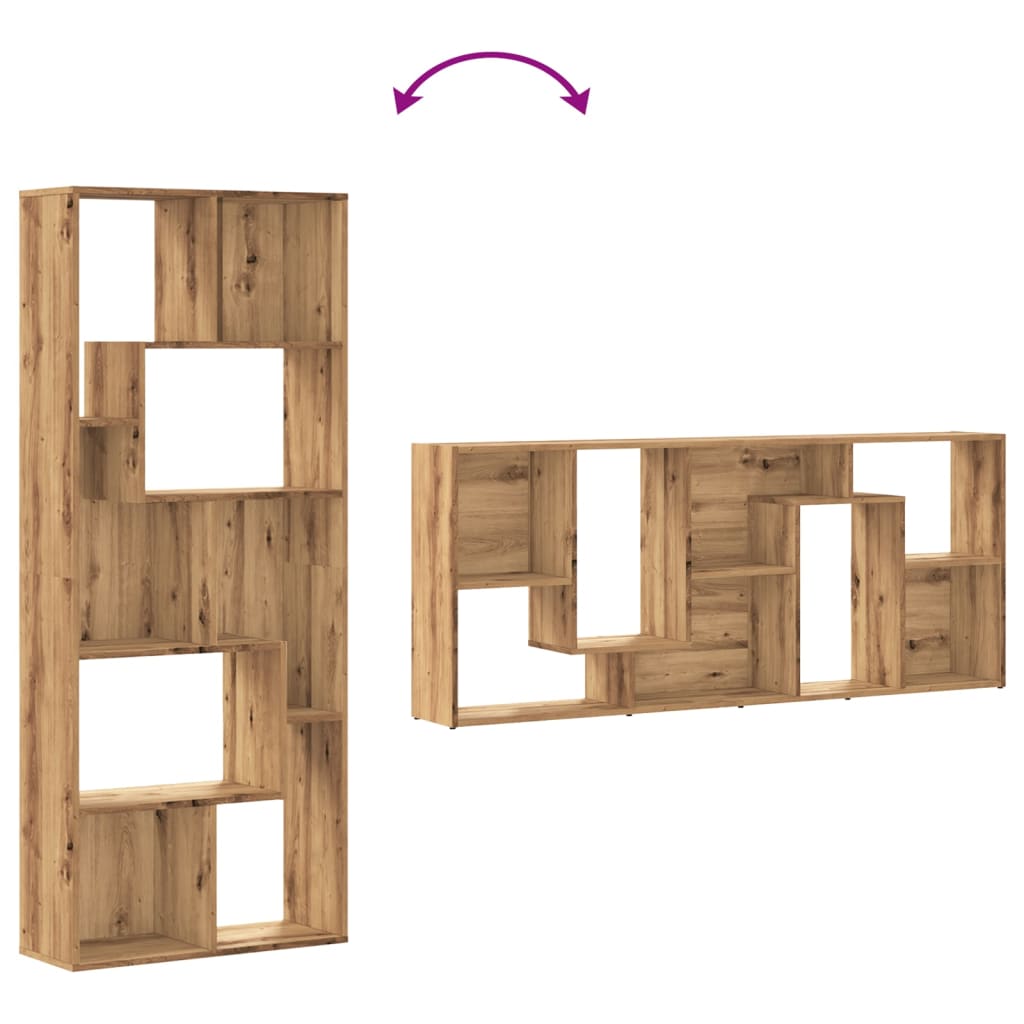 Boekenkast Artisan Eiken 67x24x161 cm Bewerkt Hout is nu te koop bij PeponiXL, paradijselijk wonen!