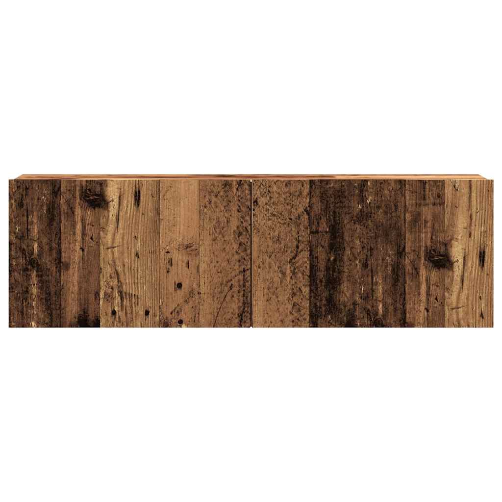 Tv-wandmeubel 100x30x30 cm bewerkt hout oud houtkleurig is nu te koop bij PeponiXL, paradijselijk wonen!