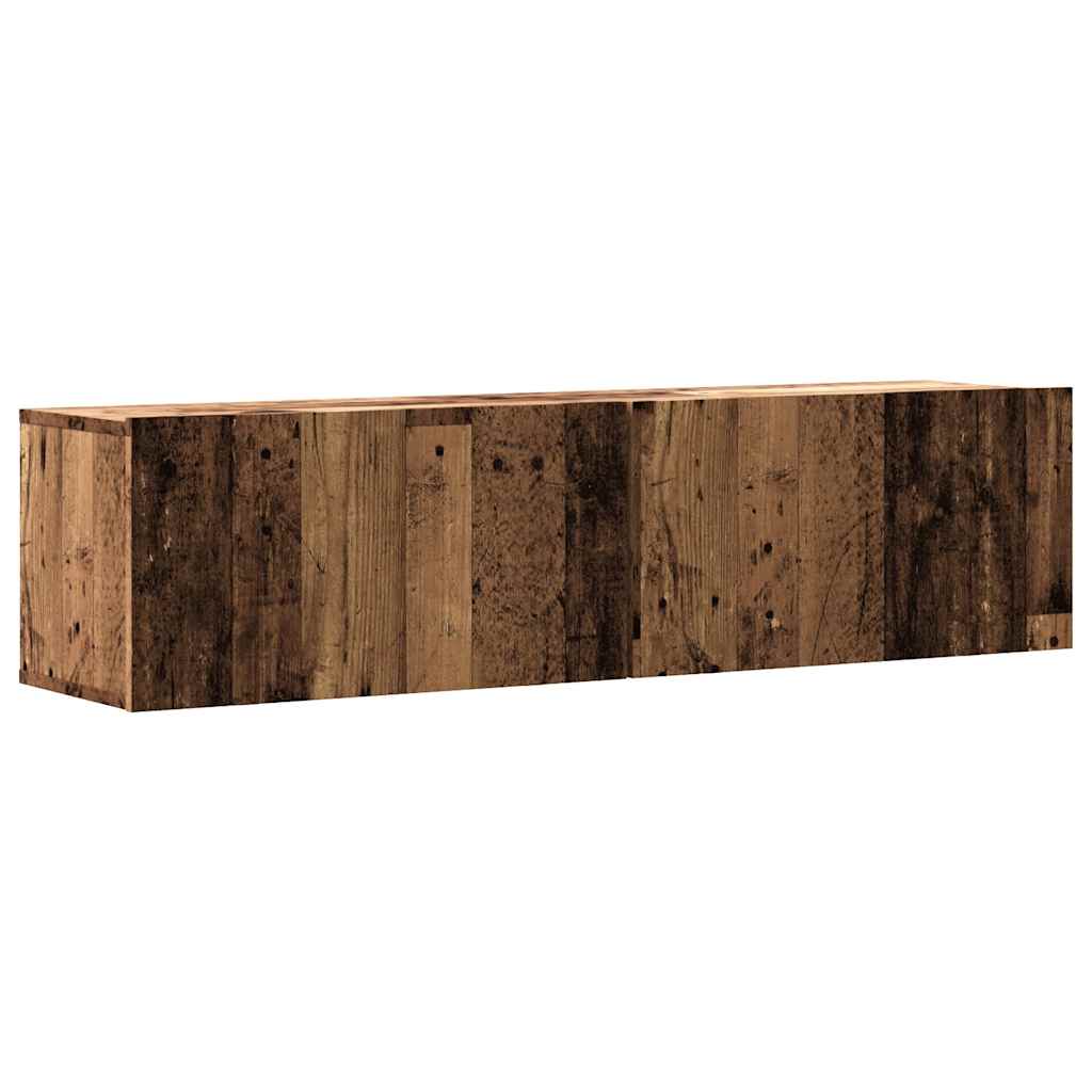 Tv-wandmeubel 120x30x30 cm bewerkt hout oud houtkleurig is nu te koop bij PeponiXL, paradijselijk wonen!