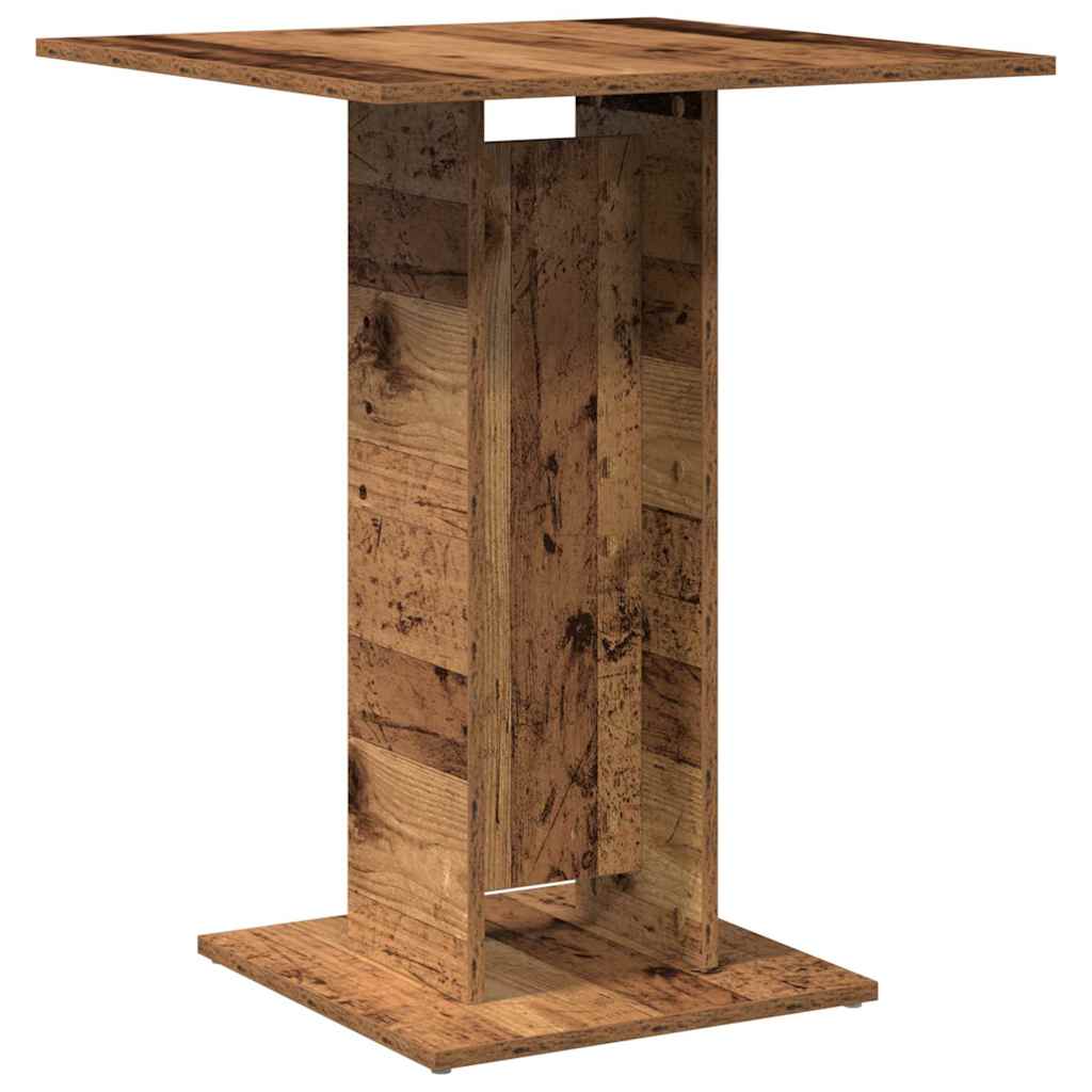 Bistrotafel 60x60x75 cm bewerkt hout oud houtkleurig is nu te koop bij PeponiXL, paradijselijk wonen!