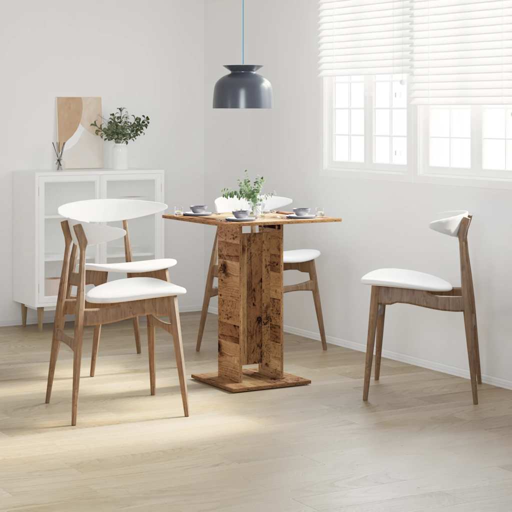 Bistrotafel 60x60x75 cm bewerkt hout oud houtkleurig is nu te koop bij PeponiXL, paradijselijk wonen!
