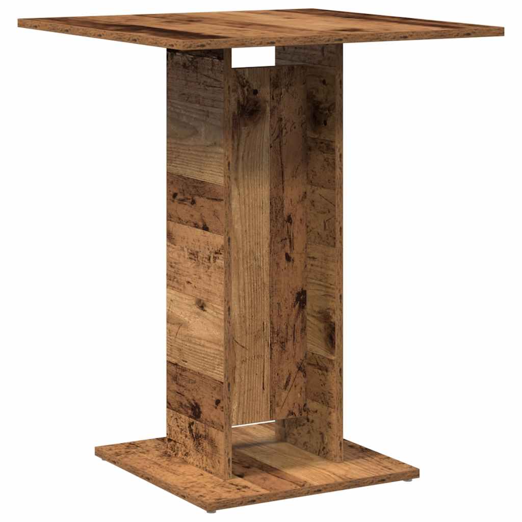 Bistrotafel 60x60x75 cm bewerkt hout oud houtkleurig is nu te koop bij PeponiXL, paradijselijk wonen!