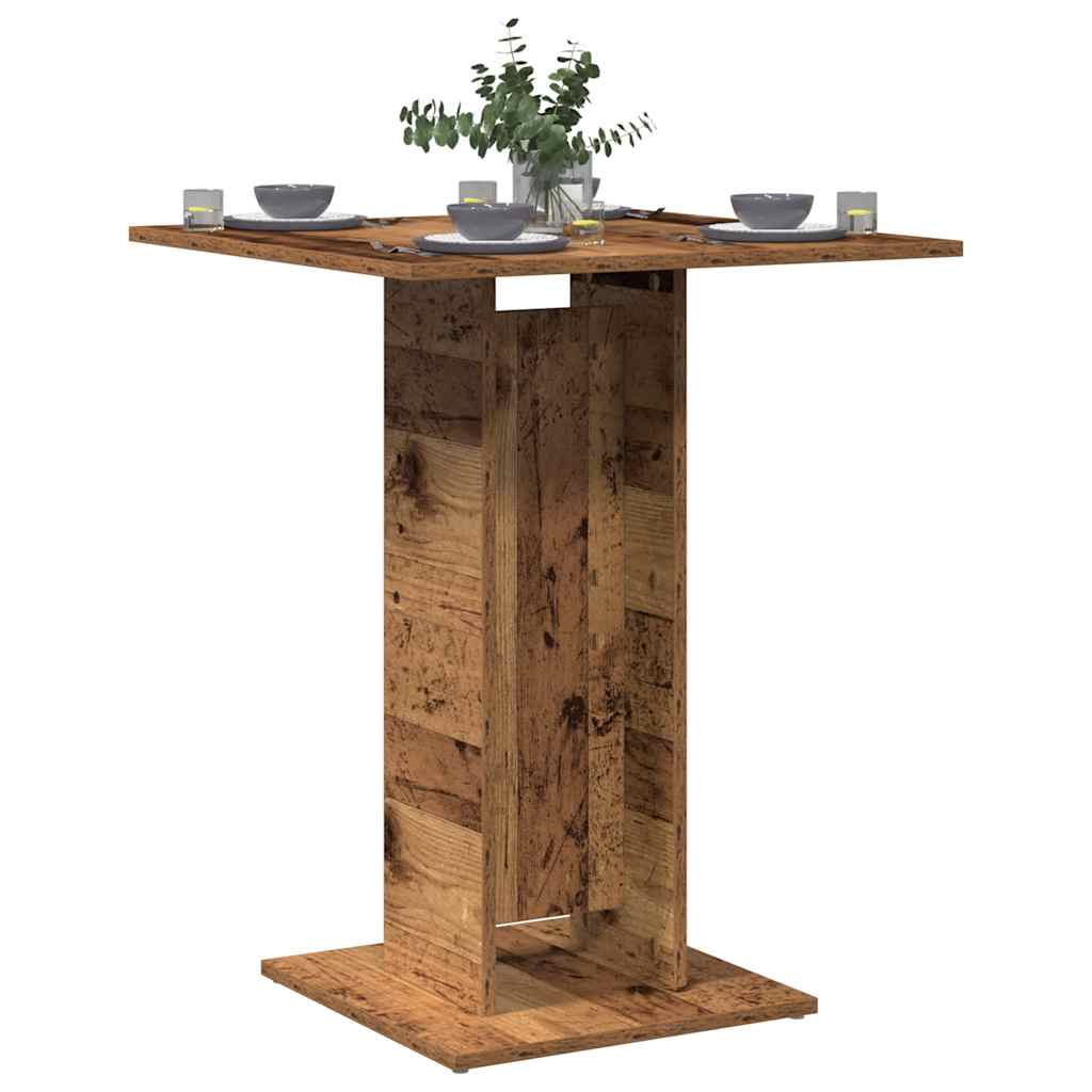 Bistrotafel 60x60x75 cm bewerkt hout oud houtkleurig is nu te koop bij PeponiXL, paradijselijk wonen!