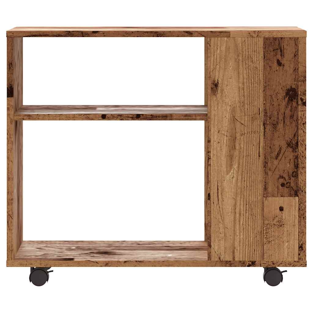 Bijzettafel 70x35x55 cm bewerkt hout oud houtkleurig is nu te koop bij PeponiXL, paradijselijk wonen!