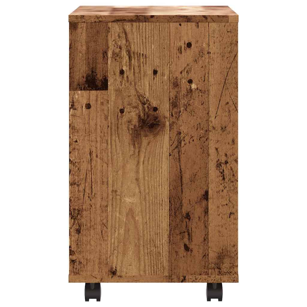 Bijzettafel 70x35x55 cm bewerkt hout oud houtkleurig is nu te koop bij PeponiXL, paradijselijk wonen!