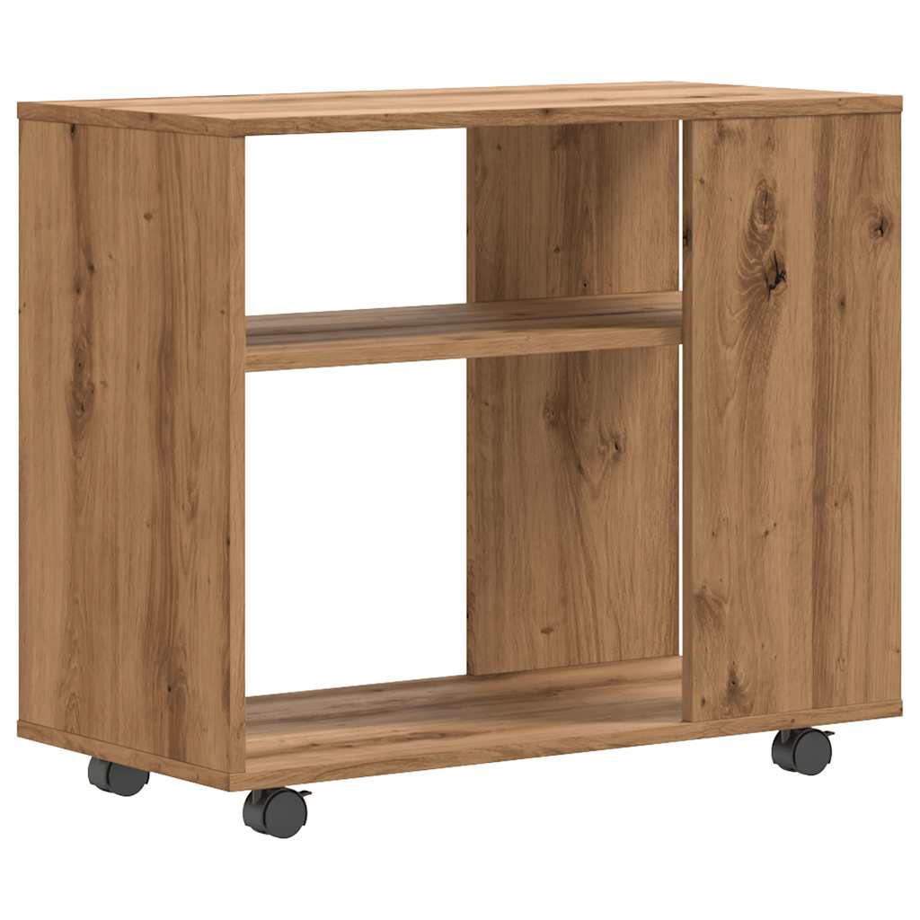 Bijzettafel 70x35x55 cm bewerkt hout artisanaal eikenkleurig is nu te koop bij PeponiXL, paradijselijk wonen!