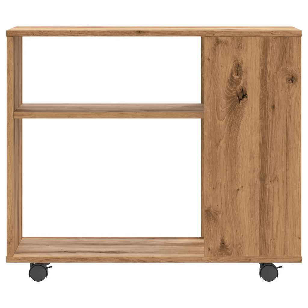 Bijzettafel 70x35x55 cm bewerkt hout artisanaal eikenkleurig is nu te koop bij PeponiXL, paradijselijk wonen!