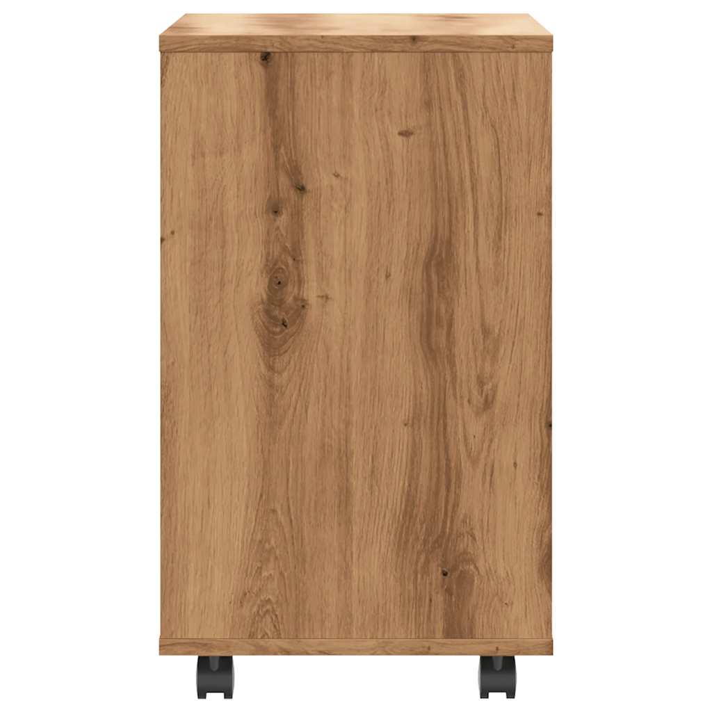 Bijzettafel 70x35x55 cm bewerkt hout artisanaal eikenkleurig is nu te koop bij PeponiXL, paradijselijk wonen!