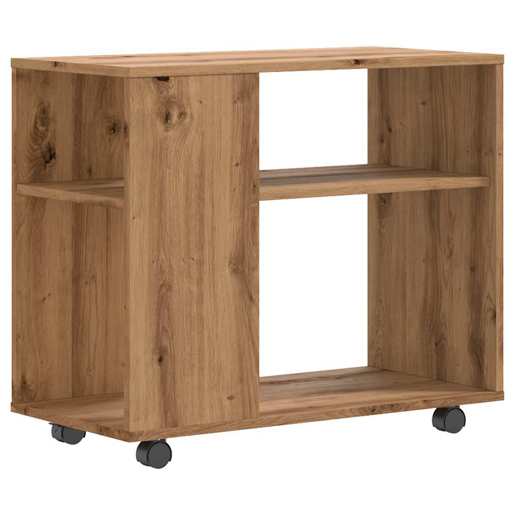 Bijzettafel 70x35x55 cm bewerkt hout artisanaal eikenkleurig is nu te koop bij PeponiXL, paradijselijk wonen!