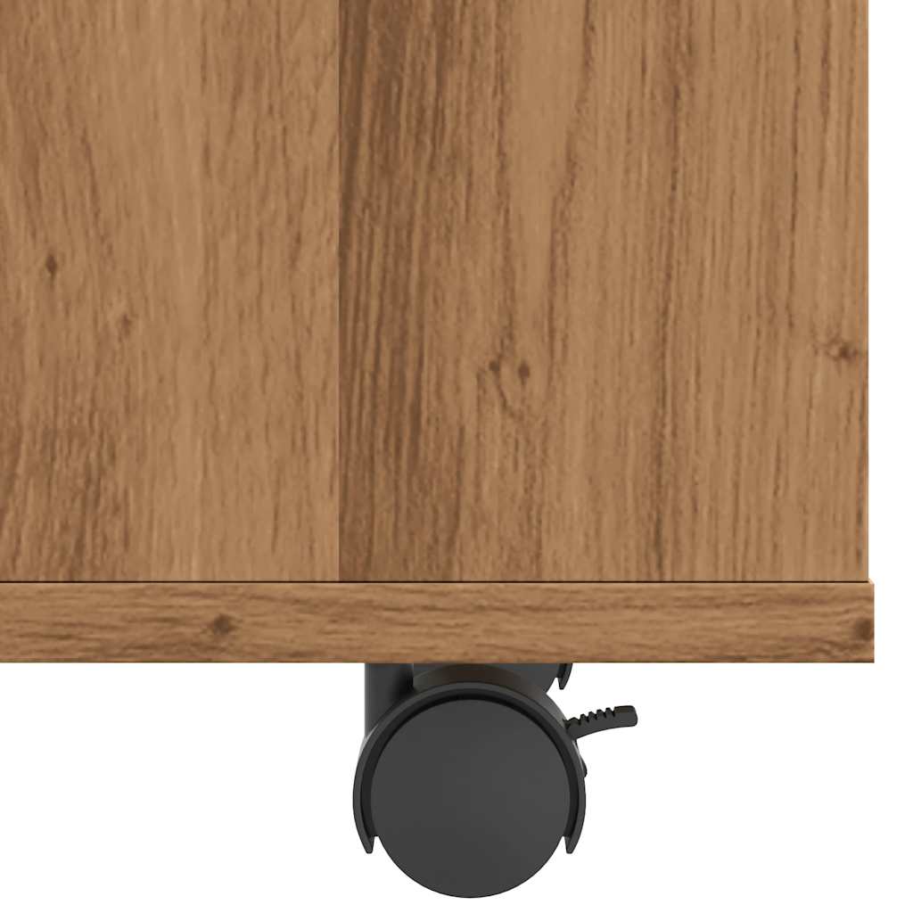 Bijzettafel 70x35x55 cm bewerkt hout artisanaal eikenkleurig is nu te koop bij PeponiXL, paradijselijk wonen!