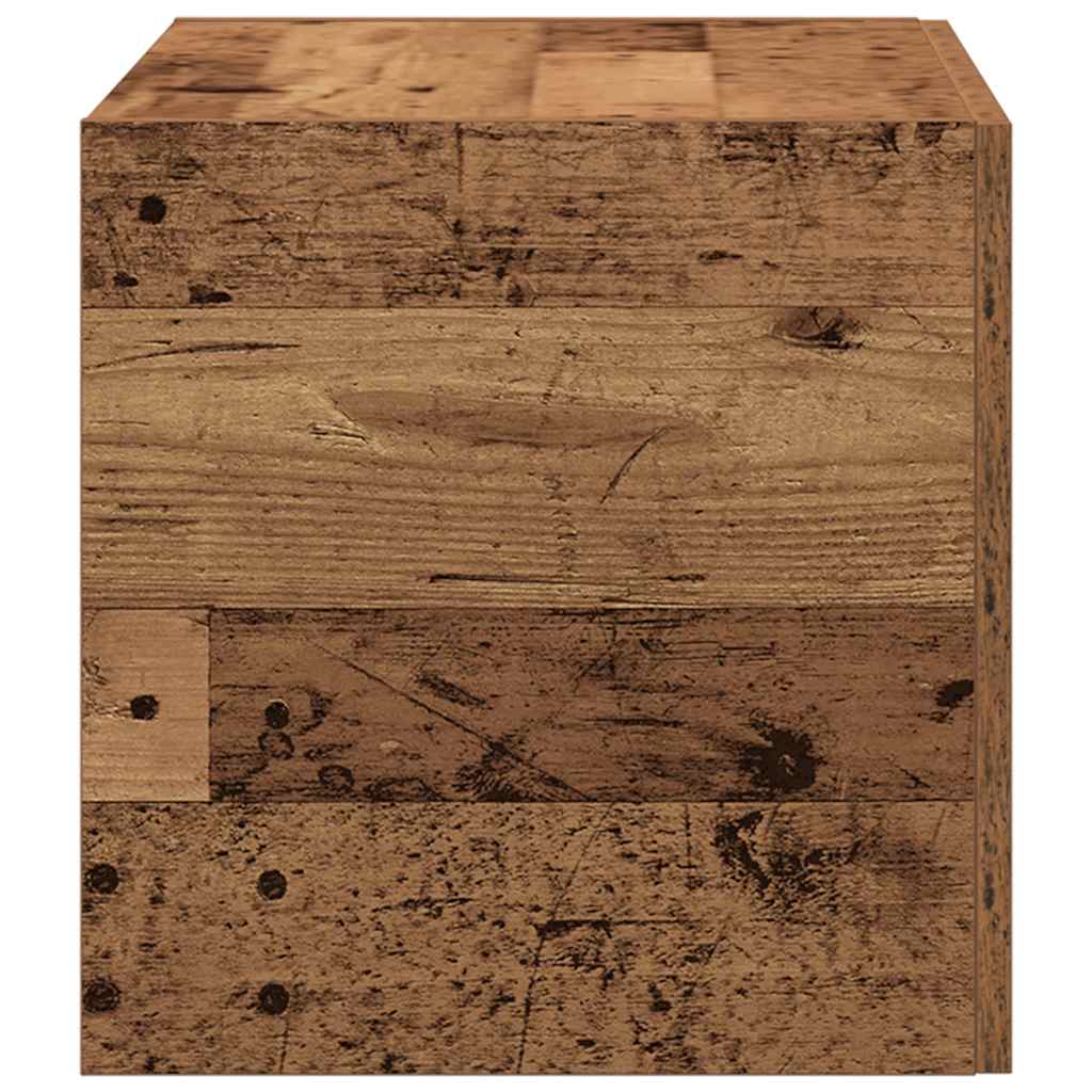 Wandkast 80x39x40 cm bewerkt hout oud houtkleurig is nu te koop bij PeponiXL, paradijselijk wonen!