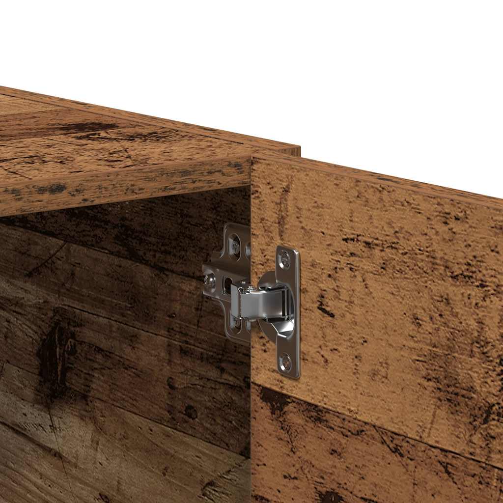 Wandkast 80x39x40 cm bewerkt hout oud houtkleurig is nu te koop bij PeponiXL, paradijselijk wonen!