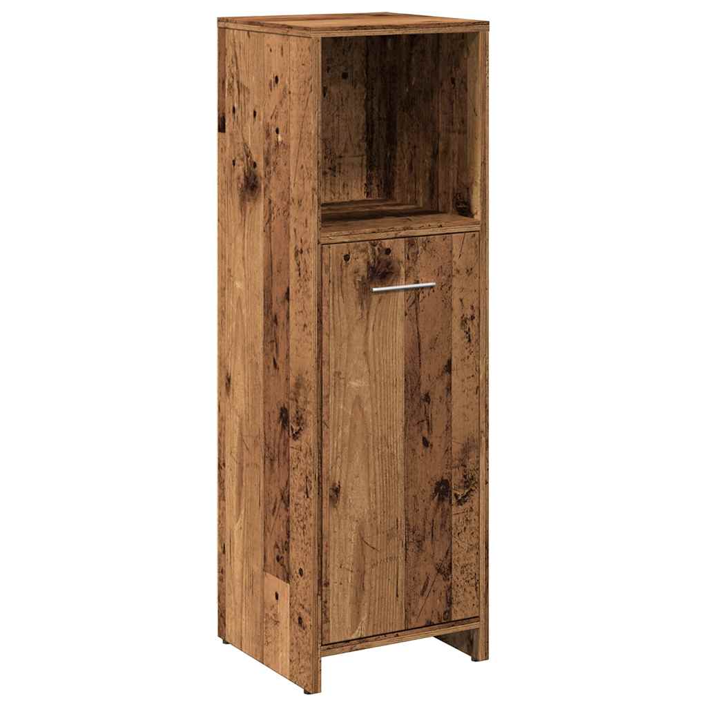 Badkamerkast 30x30x95 cm bewerkt hout oud houtkleurig is nu te koop bij PeponiXL, paradijselijk wonen!